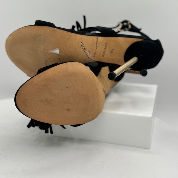 Brian Atwood Black Fringe Stiletto Heels‎ Size 6.5 EUC - Picture 16 of 17